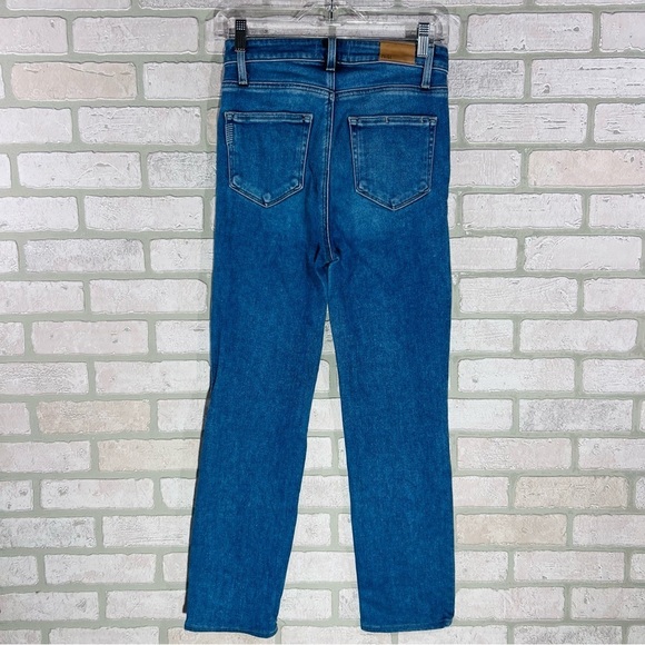 PAIGE Stella High Rise Straight Leg Jeans in Filmore Destructed Wash Size 26 - Picture 6 of 10